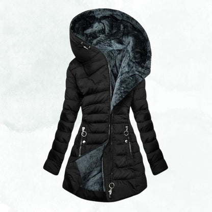 Winter jacket with warm faux fur lining